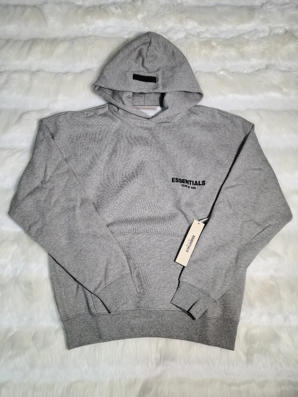 Fear of God Essentials Hoodie Pullover Dark Oatmeal Men XX-Small NEW - Picture 1 of 4
